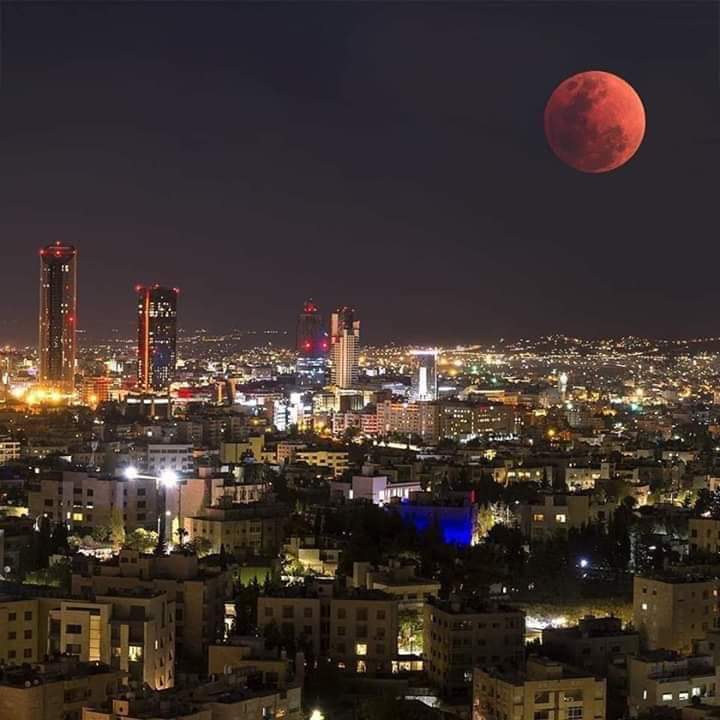 Amman Moon - Jordan - Night view - Jordan Day Tour and More - Driver in Jordan - Jordan Tour