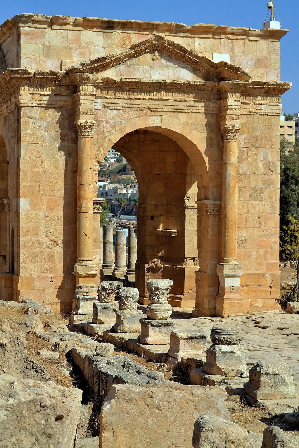 North Tetrapylon in Ancient Jerash, Jordan - Jordan Day Tour & More